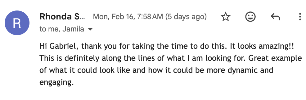 Testimonial from Rhonda M. Smith